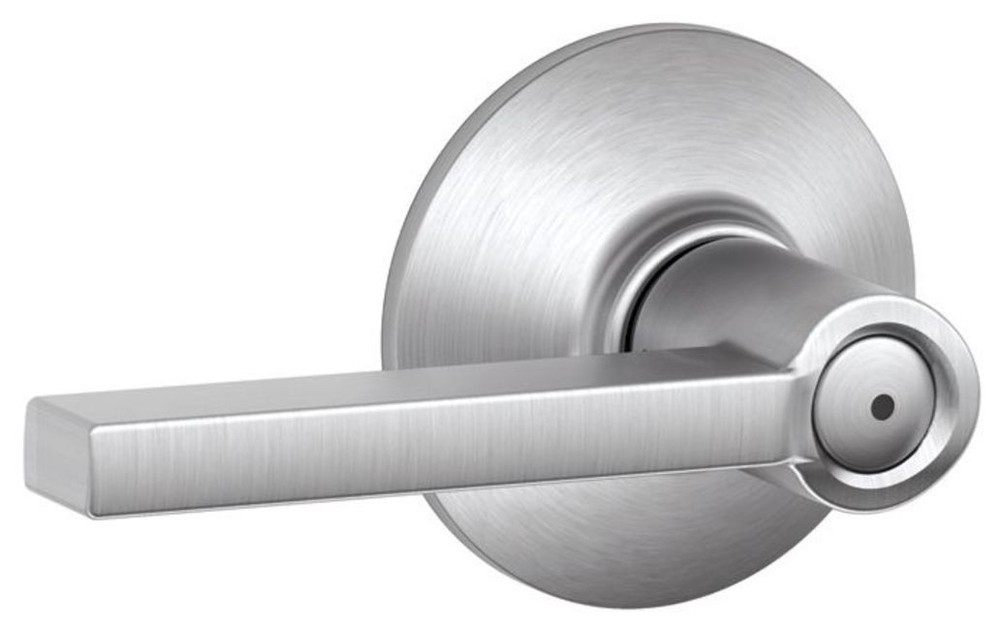 Schlage F40-LAT Chrome Latitude Privacy Door Lever Set for Modern Homes