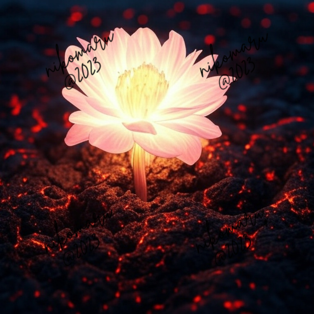 Lava Bloom Digital Art Desktop Wallpaper Background Image-image