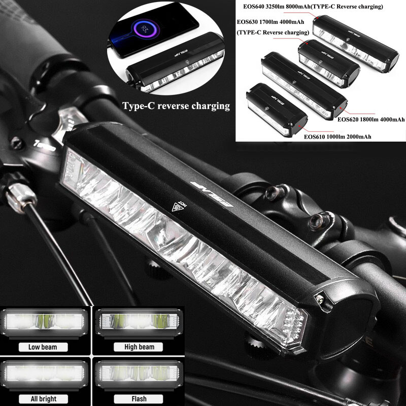 Waterproof Super Bright LED Bike Light USB Rechargeable Bicycle Front Headlight