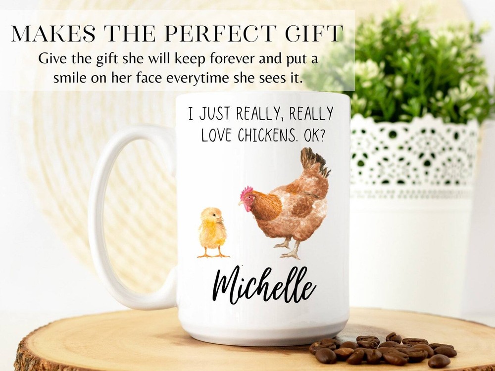 Chicken Mug Personalized Chicken Gift Chicken Cup Chicken Name Mug Chicken