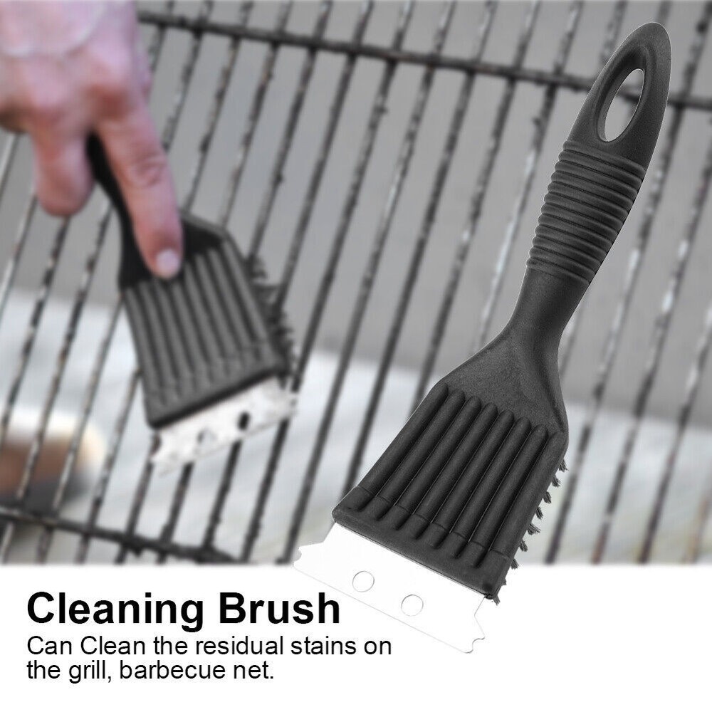 Extra Strong Stainless Steel Grill Brush with Safe Wire Bristles for BBQ Cleaning
