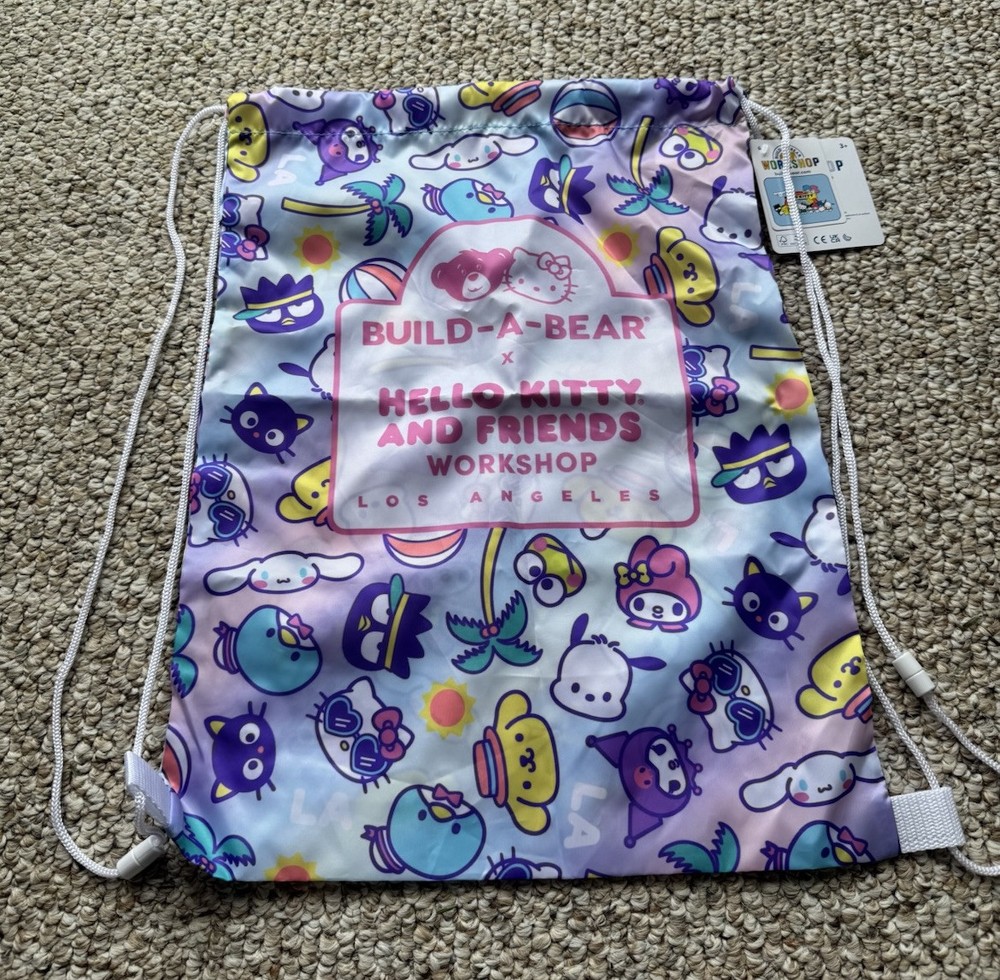 Build A Bear Sanrio Hello Kitty Friends Drawstring Bag LA Exclusive