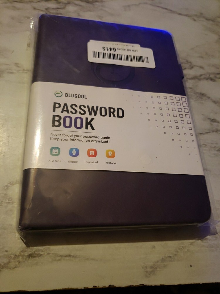 Secure Password Logbook with Alphabetical Tabs - Hardcover Internet Password Organizer-image