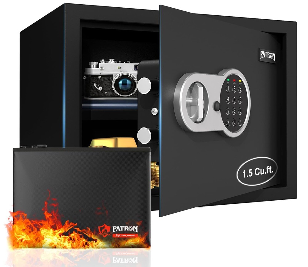 1.2 Cu.ft Fireproof Electronic Safe by PATRON for Home & Office