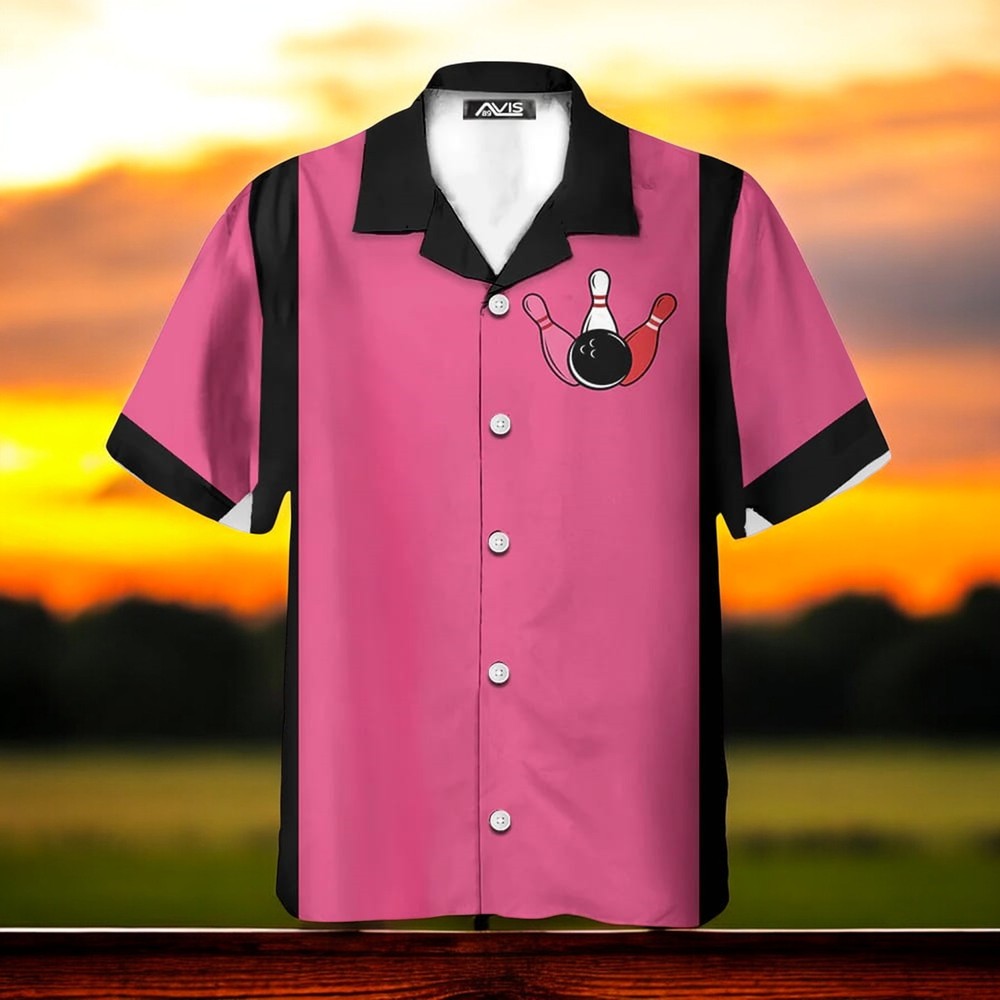 Make Bowling Great Again Pink Hawaiian Shirt For Men 038 Women