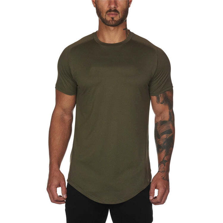 Fitness Top Running Training Camouflage Quick Drying Men casual T-shirt
