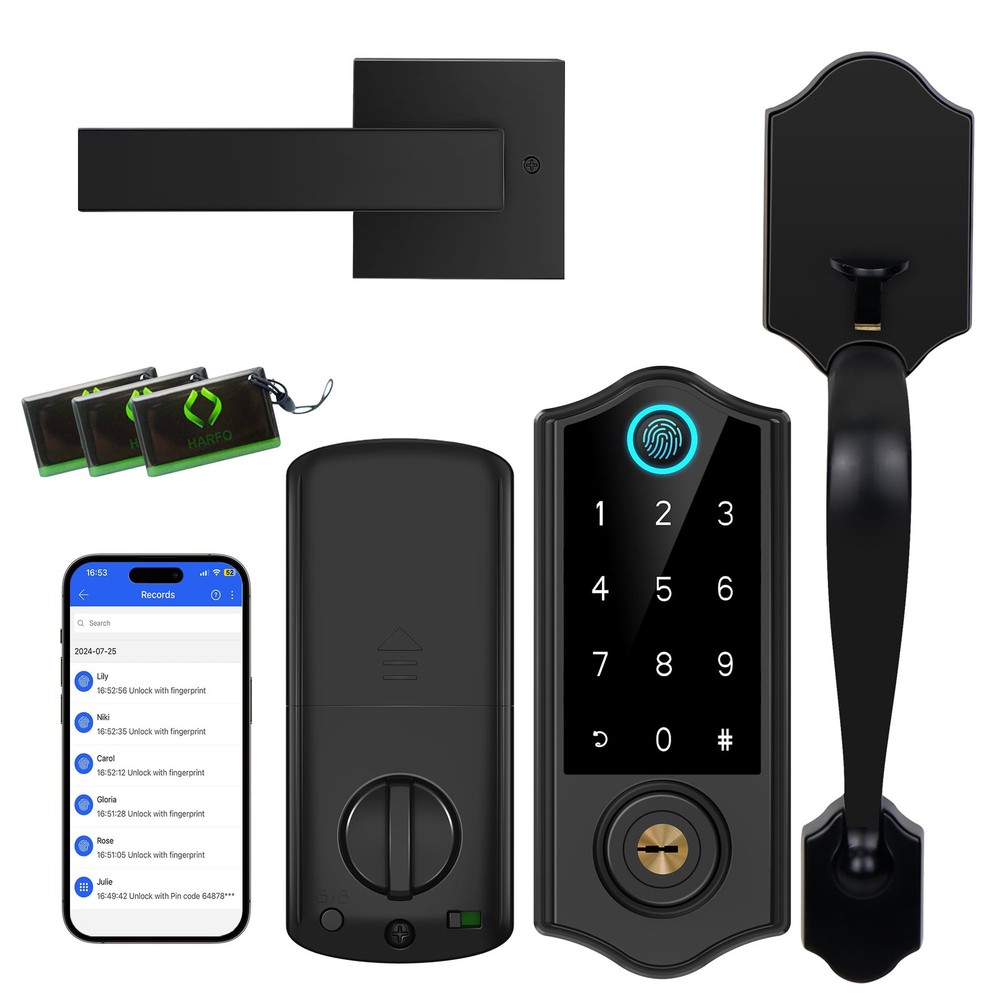 Smart Fingerprint Door Lock with App Control and Keyless Entry for Front Door  