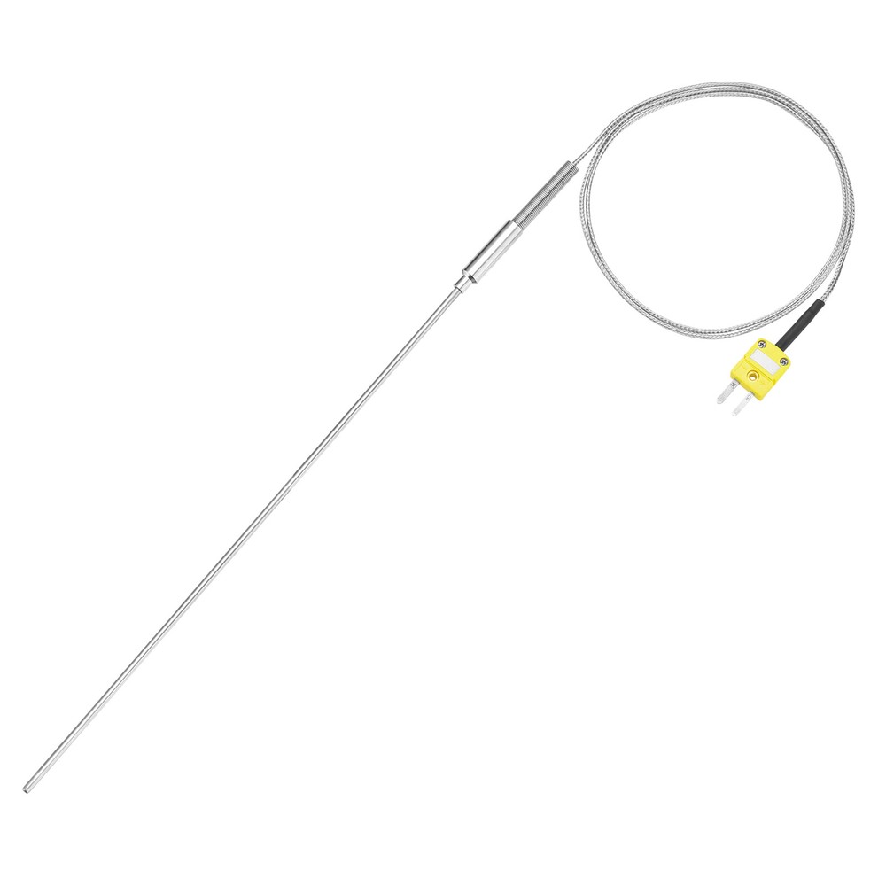 K Type Thermocouple with Plug,Temperature Sensor -50 to 1100°C 4 x300mm 3.3ft
