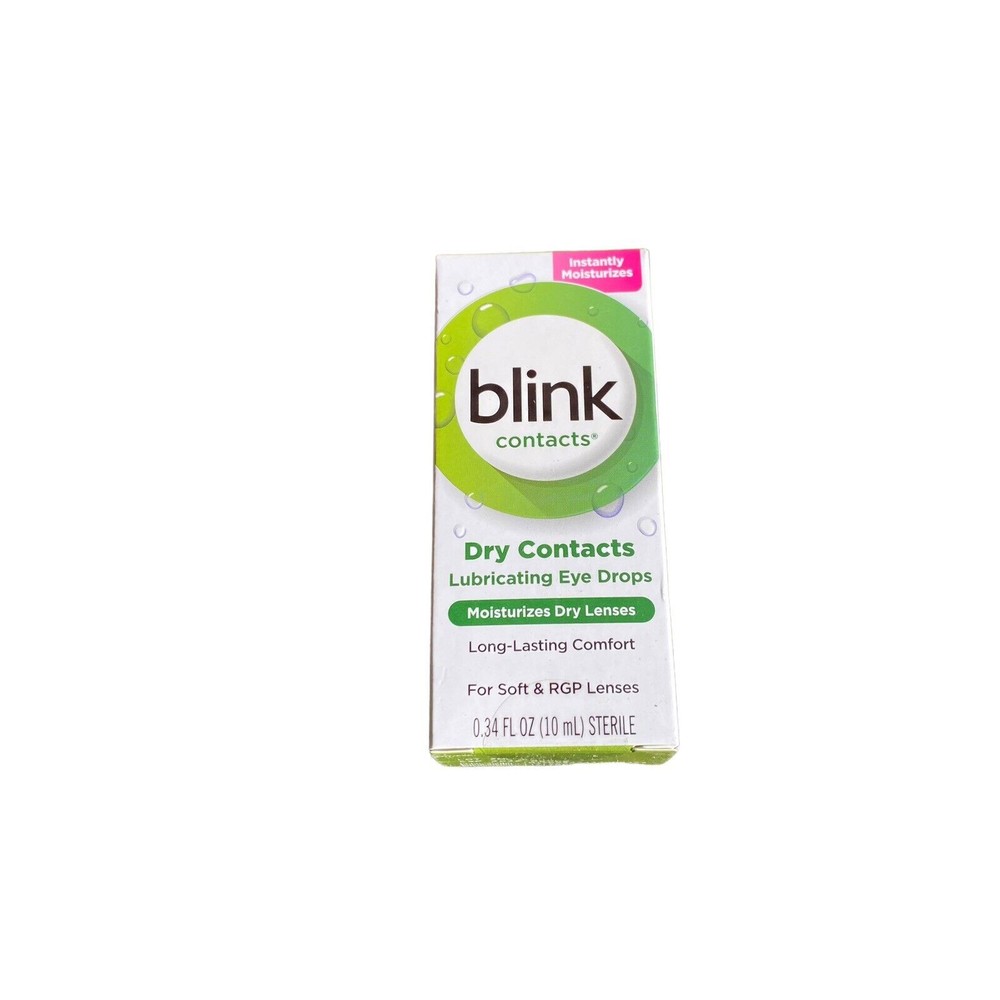 NEW Blink Contacts Dry Contacts Lubricating Eye Drops 0.34 fl oz Exp. 08/2026