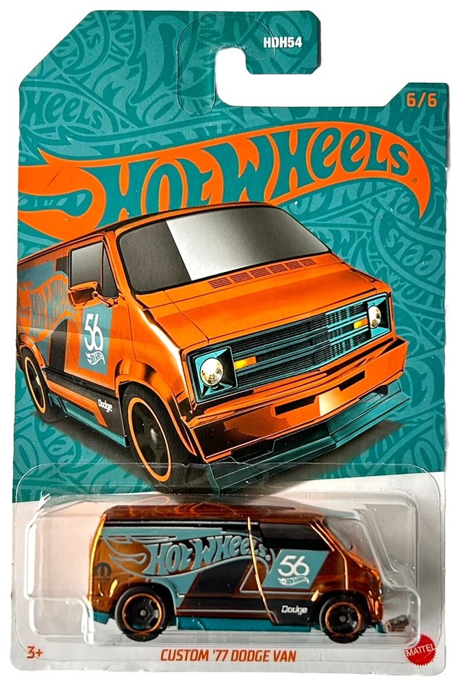 HOT WHEELS CHASE CUSTOM ‘77 DODGE VAN PEARL & CHROME 2024