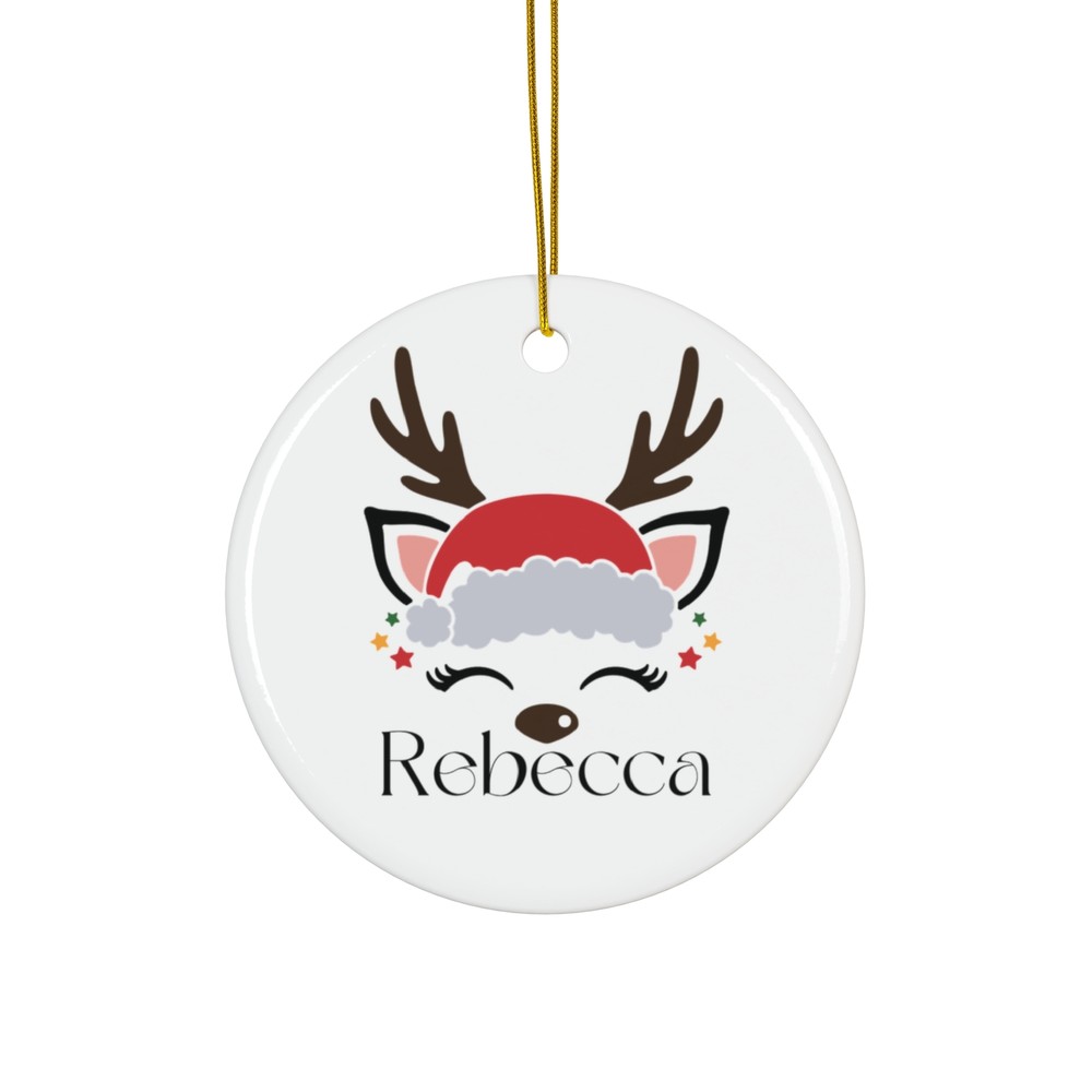 Custom Personalized Ceramic Christmas Ornament with Name - Holiday Gift-image