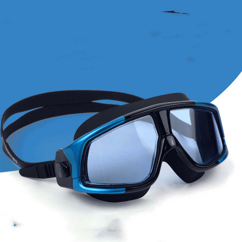 Goggles Electroplating Waterproof Big Frame Transparent Myopia Swimming Diving G