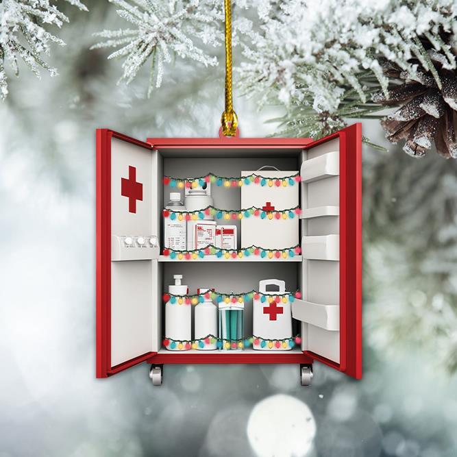 First Aid Cabinet Christmas Ornament  First Aid Kit Christmas Ornament Gift