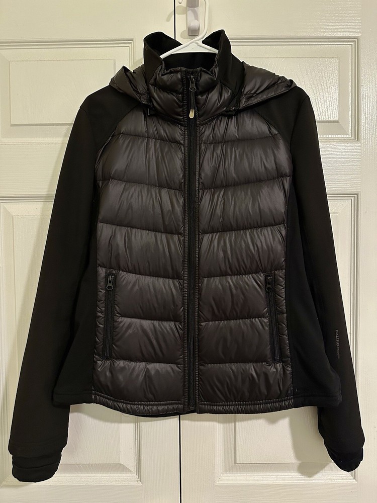 Halifax Traders Womens Black Thumbhole Zip Jacket with Removable Hood Size L