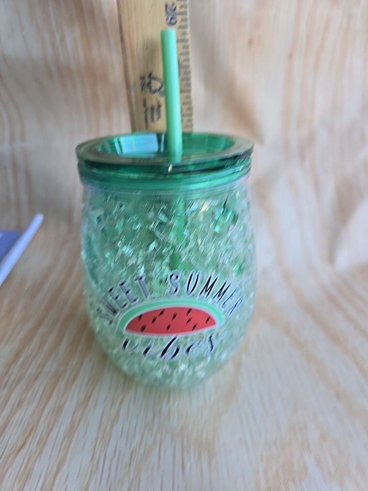 Sweet Summer Vibes 12oz Insulated Plastic Wine Cooler Cup