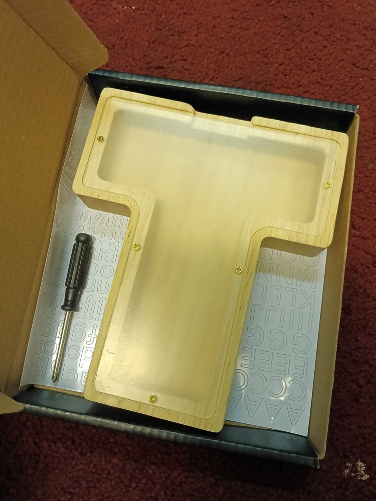 Coin Saving Box, Creative DIY Project, Wooden Savings Bank, Tip Jar, New In Box