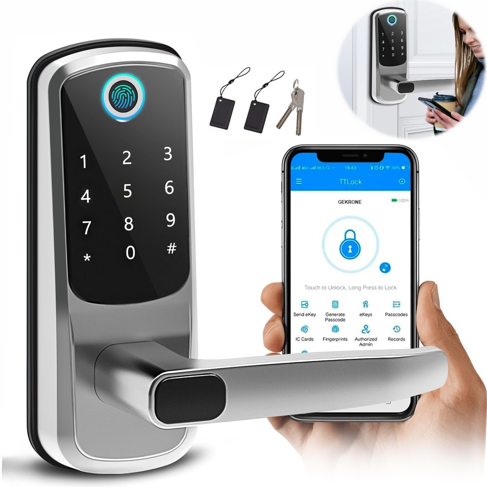 Smart Biometric Fingerprint Keyless Entry Door Lock with Keypad & APP-image