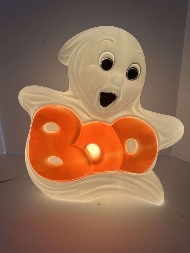 Vintage Halloween Ghost Boo Blow Mold 1997 Grand Venture Wall Hang or Table Top