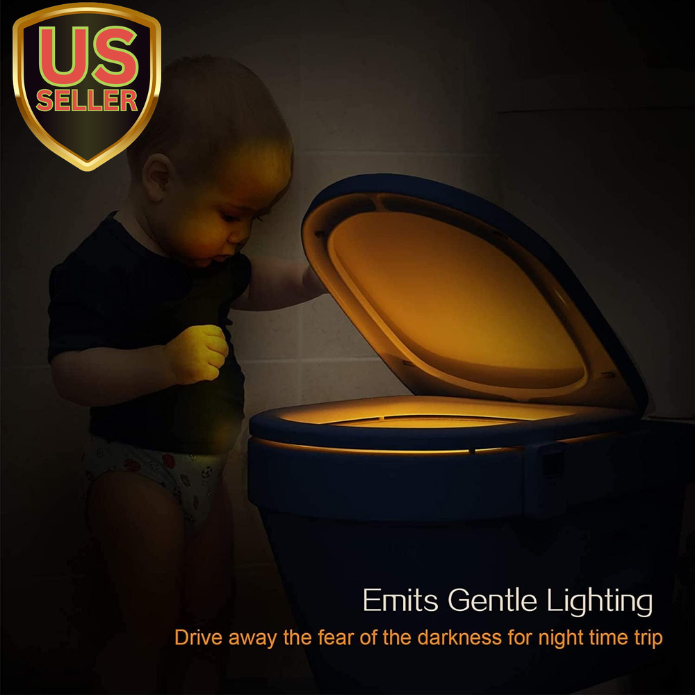 Toilet Light Motion Sensor Activated 3Pack, Rechargeable Color Changing LED N...