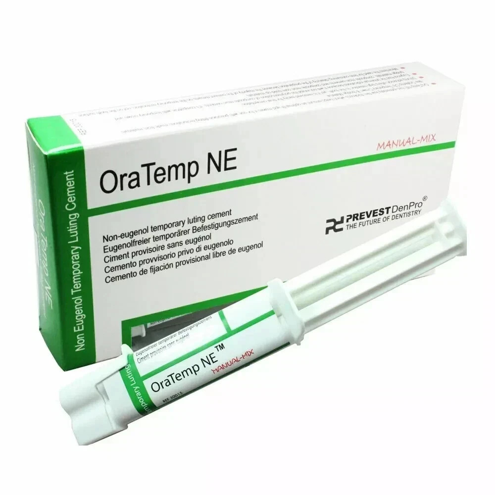 Prevest DenPro Oratemp NE Non Eugenol Dental Cement Cartridge 15gm Base Catalyst
