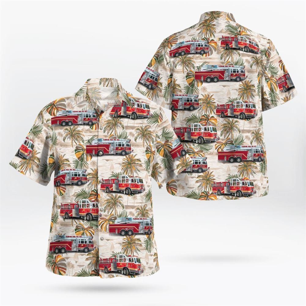 Florham Park Fire Department New Jersey Hawaiian Shirt Gift Idea