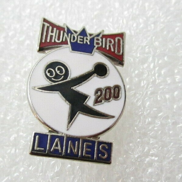 Thunder Bird Lanes Bowling 200 Lapel Pin (B139)