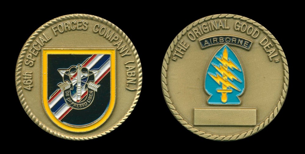 US Army 46th Special Forces Co Challenge Coin Military Collectible