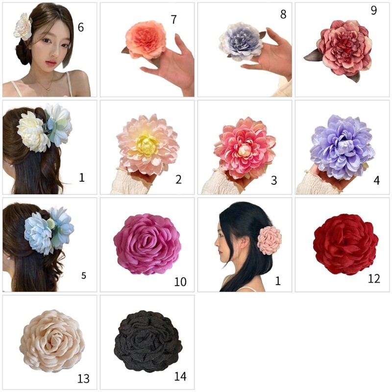 Fashionable Hair Clamps Headwear Flower Hair Claw Clip for Women Headpiece