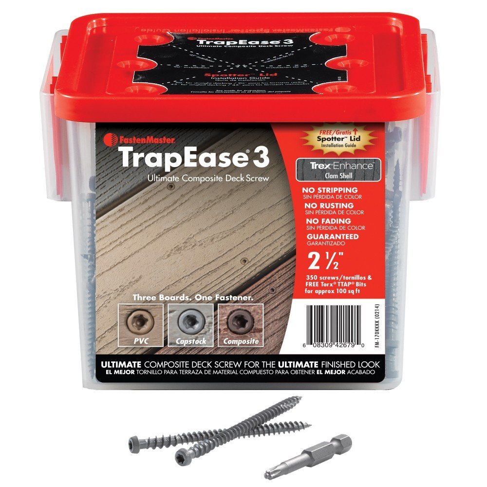 FastenMaster TrapEase 2-1/2 in. L Torx TTAP Star Head Zinc Carbon Steel Compo...