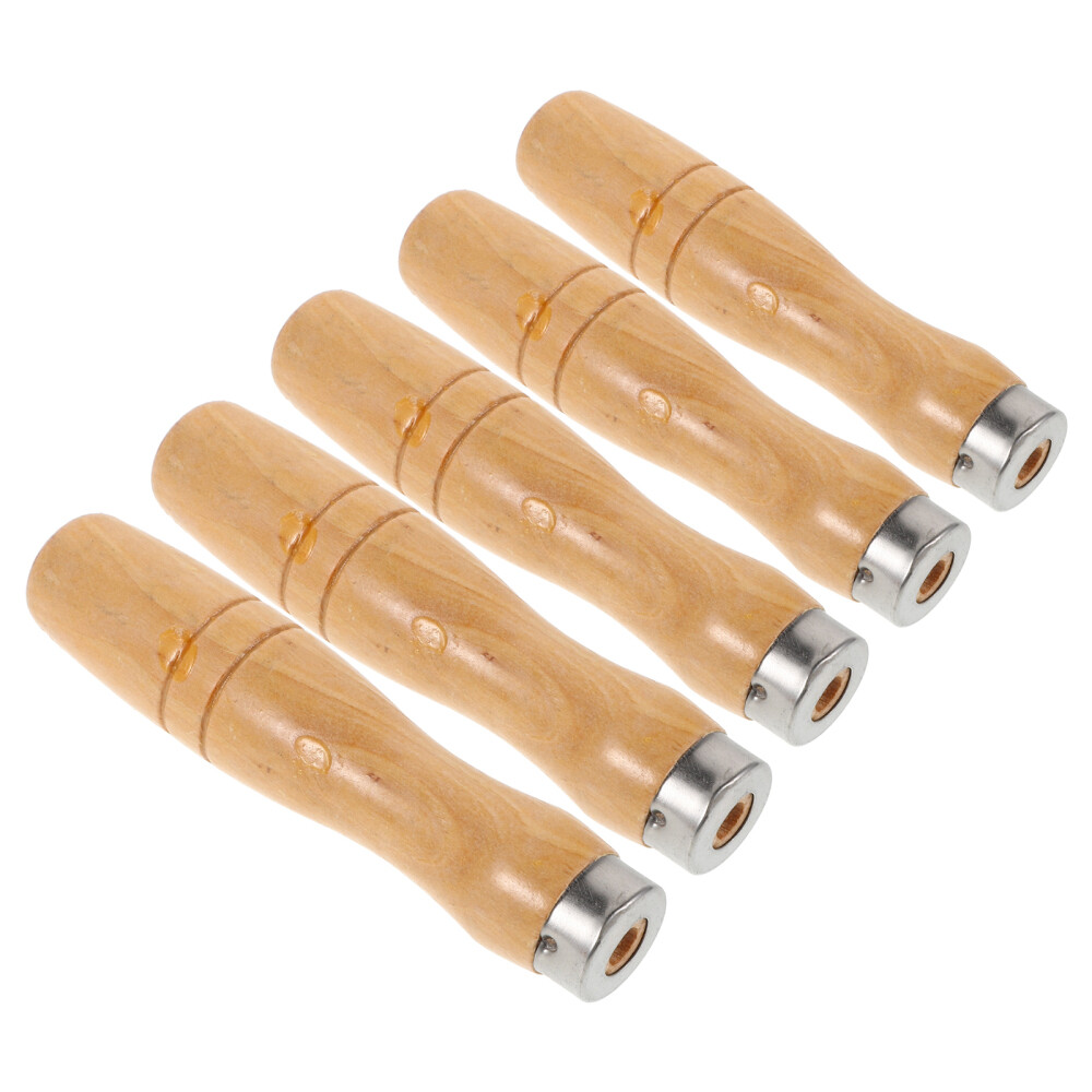 5pcs Wooden File Handles for Woodworking and Metal Files