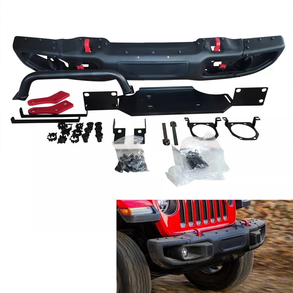 Steel Front Bumper Fit For Jeep Wrangler JK10th Anniversary Style W/ Grill Guard