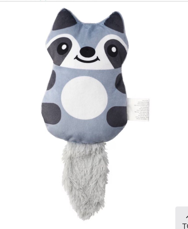 Greenbrier Kennel Club Woodland Shaped Animal Dog Toy Raccoon ~