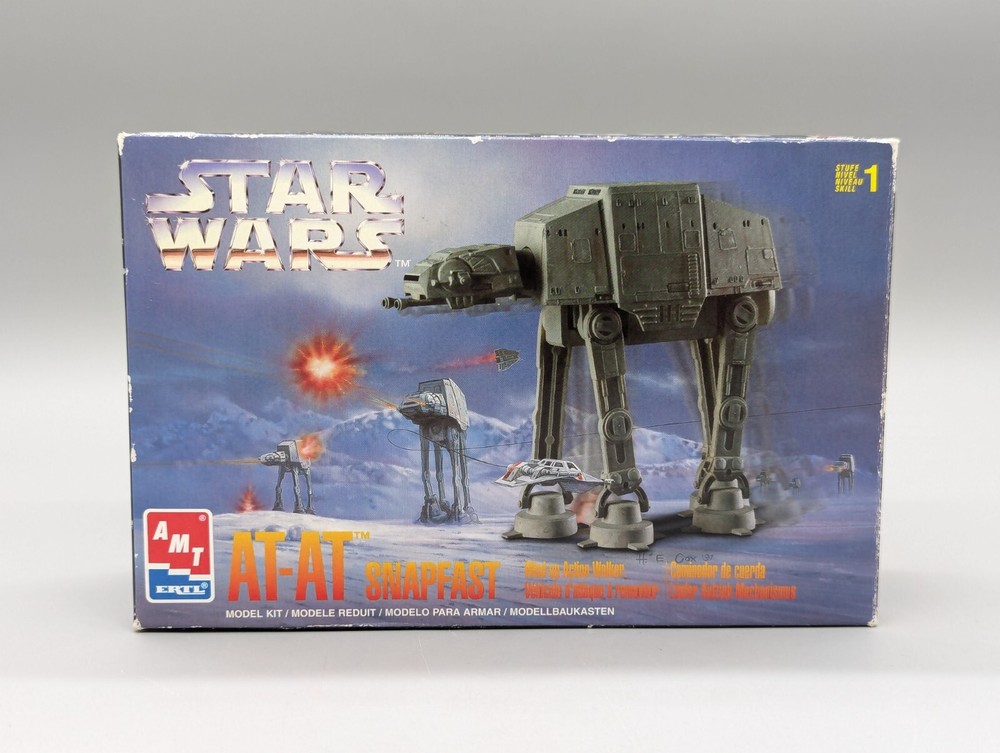 AMT Ertl Star Wars AT-AT Walker Snapfast Wind-Up Model Kit Complete Sealed