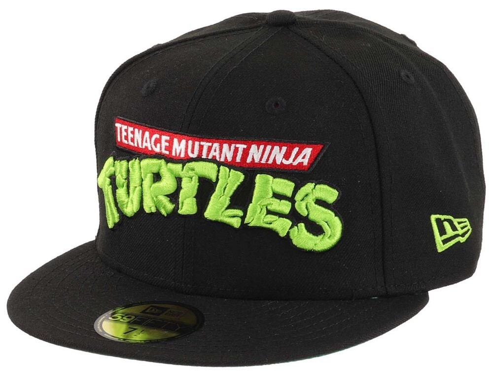 New Era Teenage Mutant Ninja Turtles Script All Black TMNT 59Fifty Fitted Cap