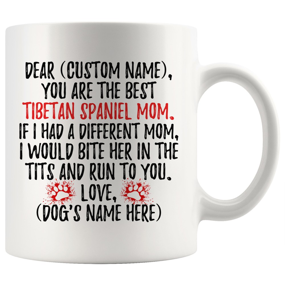 Custom Tibetan Spaniel Dog Mom Mug - Perfect Gift for Tibbie Lovers