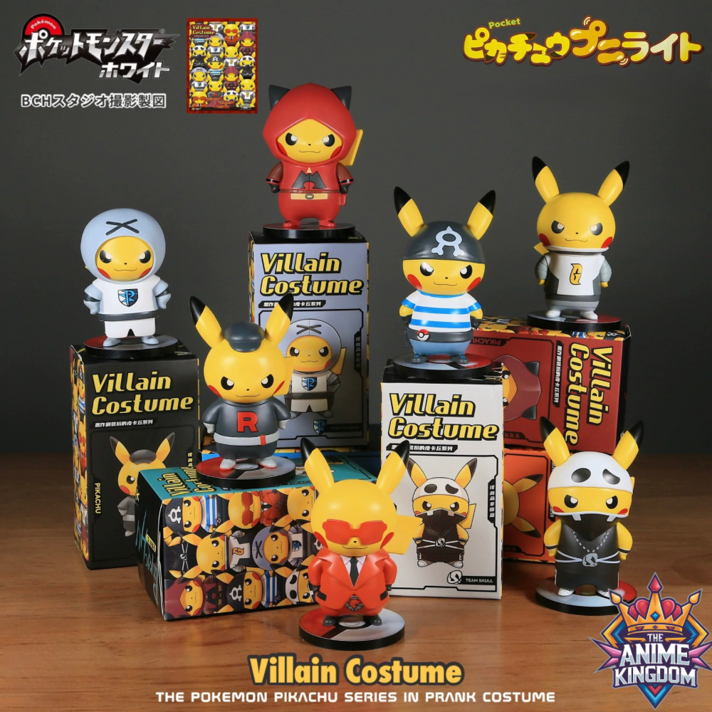 Pokemon Pikachu Villain Costume Team Rocket Figurine Toy Cosplay Limited Gift