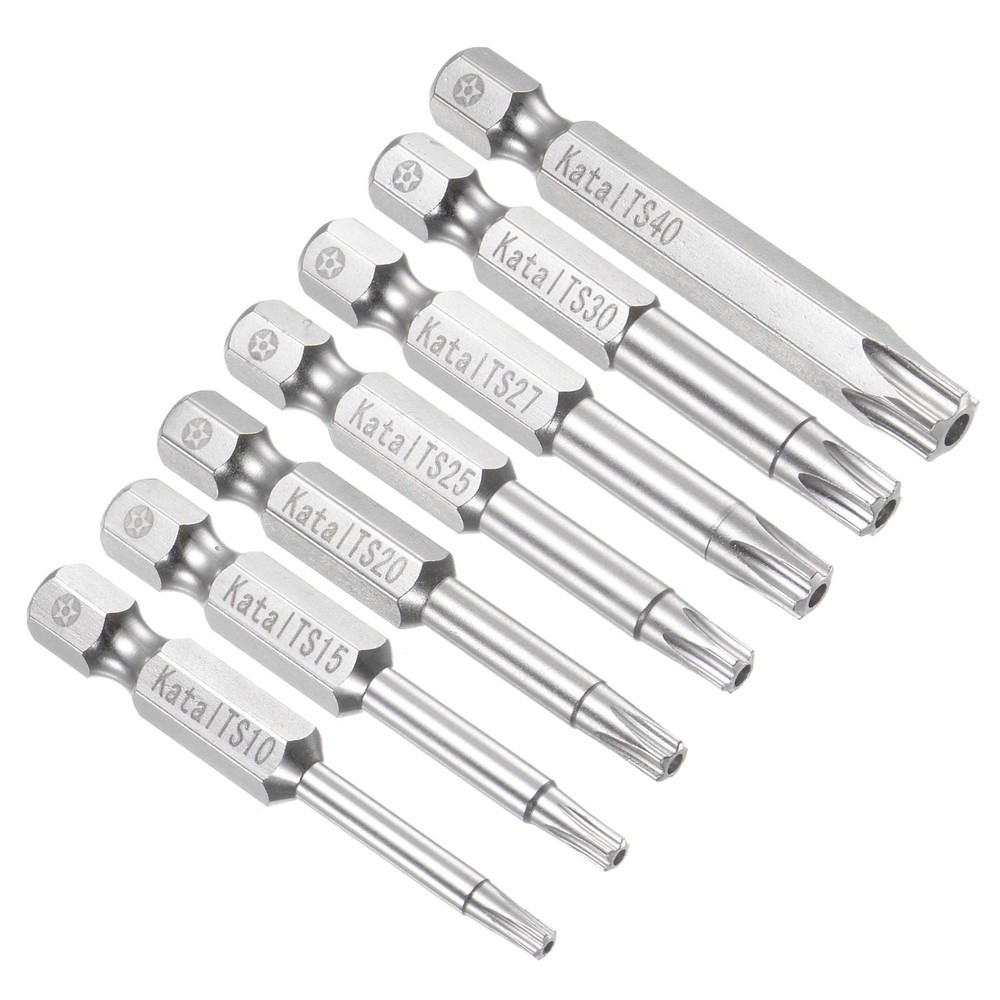 Magnetic Torx Bits T10-T40 S2 Steel 5 Point Star Screwdriver Bits 7pcs