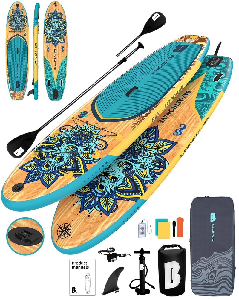 11ft Inflatable Stand Up Paddle Board with SUP Accessories 32 Wide 6 Thick