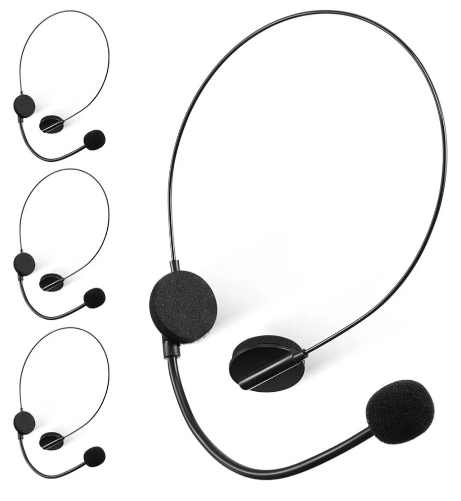 Black Microphone Headset Prop Costume Toy Cosplay - set of 4 - In Original Box