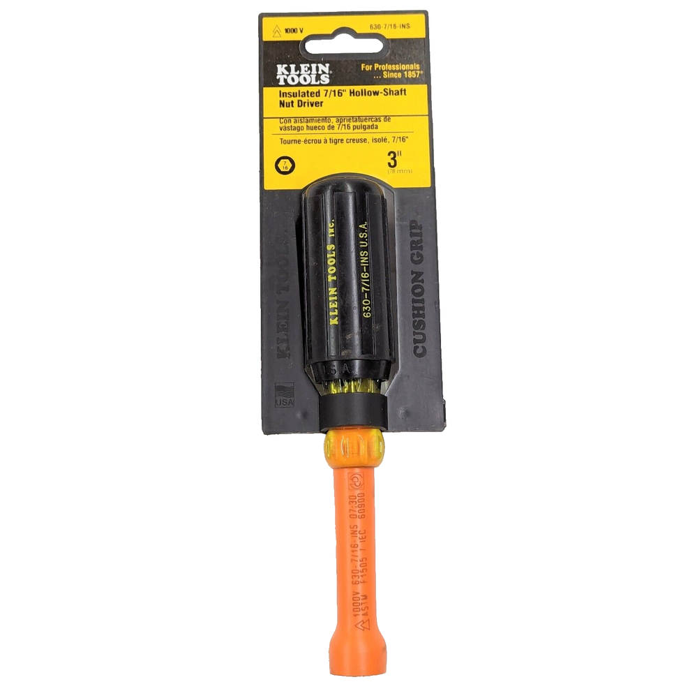 Klein Tools 630-7/16-INS 1000V Insulated Hollow 3
