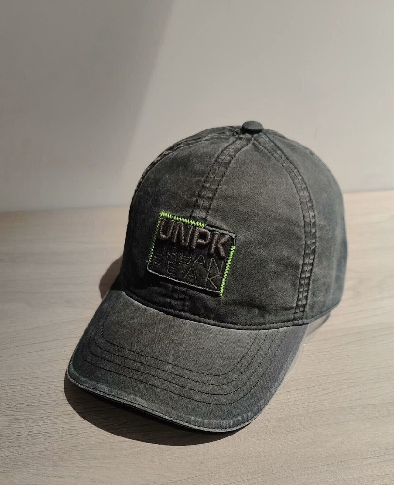 UNPK Urban Peak Adjustable Cap | Washed Black Hat with Embroidered Patch