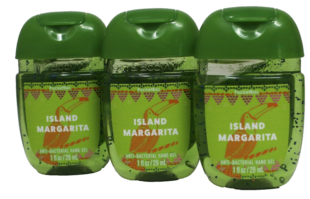 Bath & Body Works Island Margarita Hand Sanitizer Anti Bacterial Gel Lot of 3