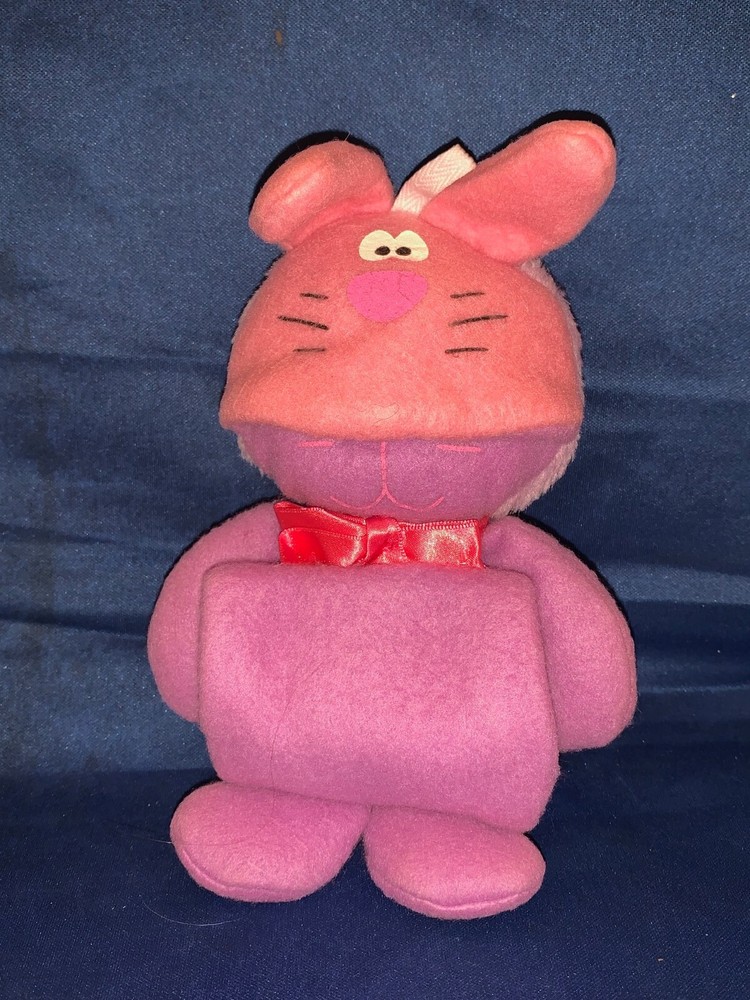 Vintage Hallmark 1987 EASTER  BUNNY MINI PLUSH w HIDDEN CANDY POUCH