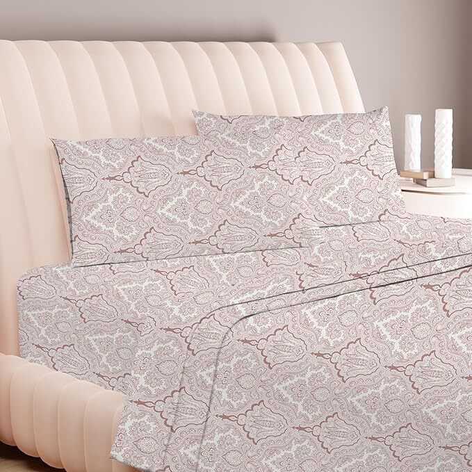 Luxury Egyptian Cotton Queen Printed Sheet Set - 600 Thread Count Extra Long ...