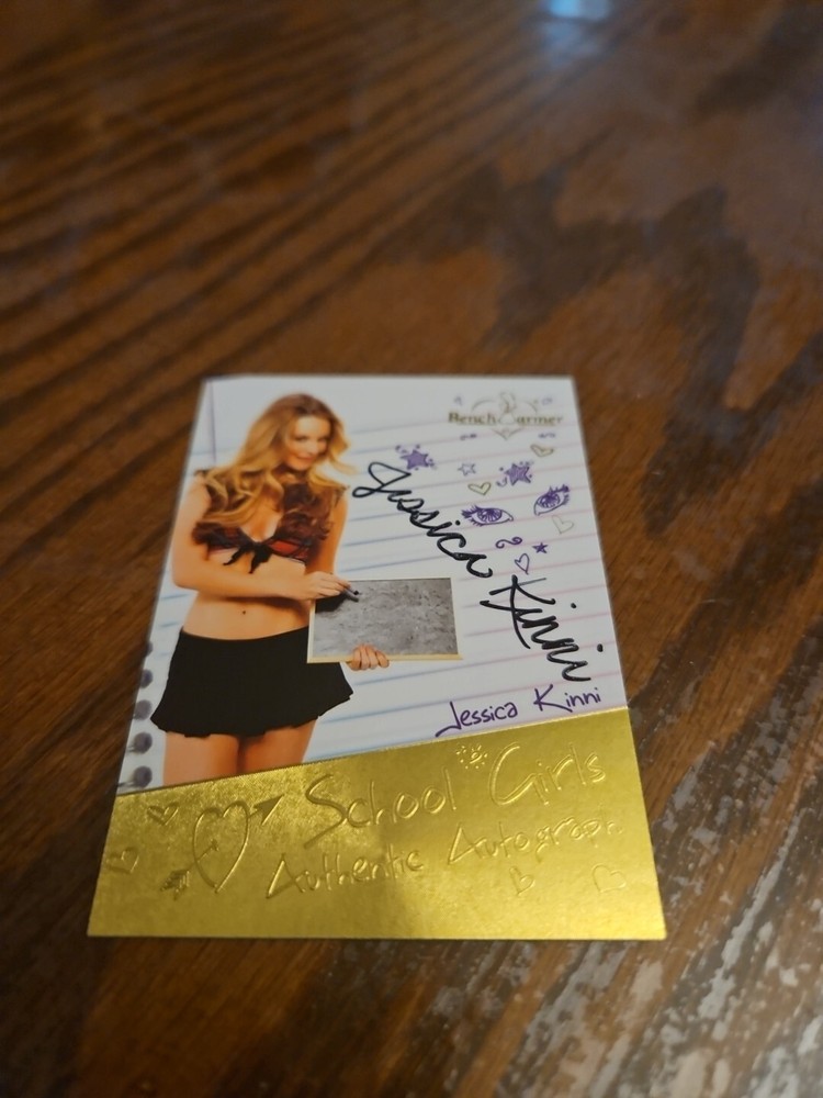 2014 Benchwarmer Hot For Teacher Autograph Gold Foil Jessica Kinni #74 Playboy