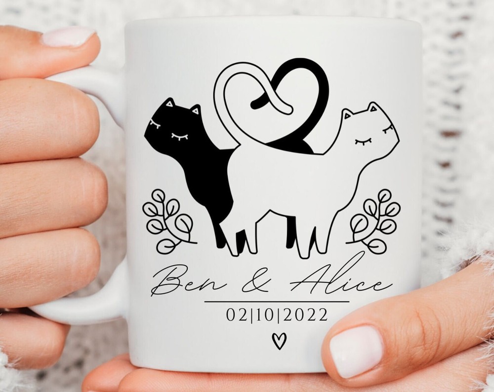 Personalised Wedding Mug Wedding Gift Anniversary Gift For Couple Present Bridal