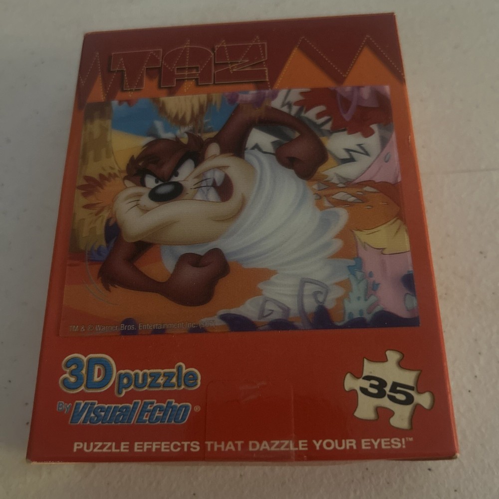 Looney Tunes Visual Echo TAZ 3D Puzzle Effects New 3D Art Puzzle  -image