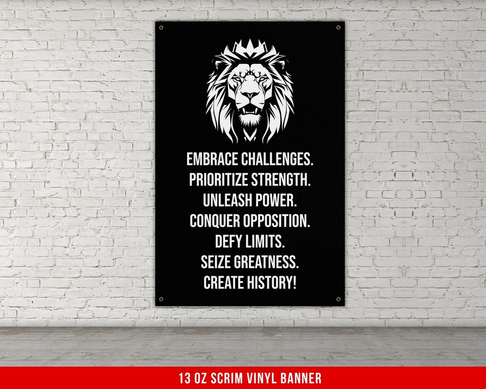 Custom Home Gym Banner for Weightlifting Motivation Wall Art