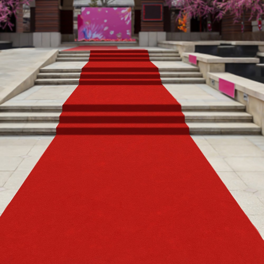 3ft x 33ft Red Carpet Runner Aisle Runner Party Runway Hallway Rug Floor Mat
