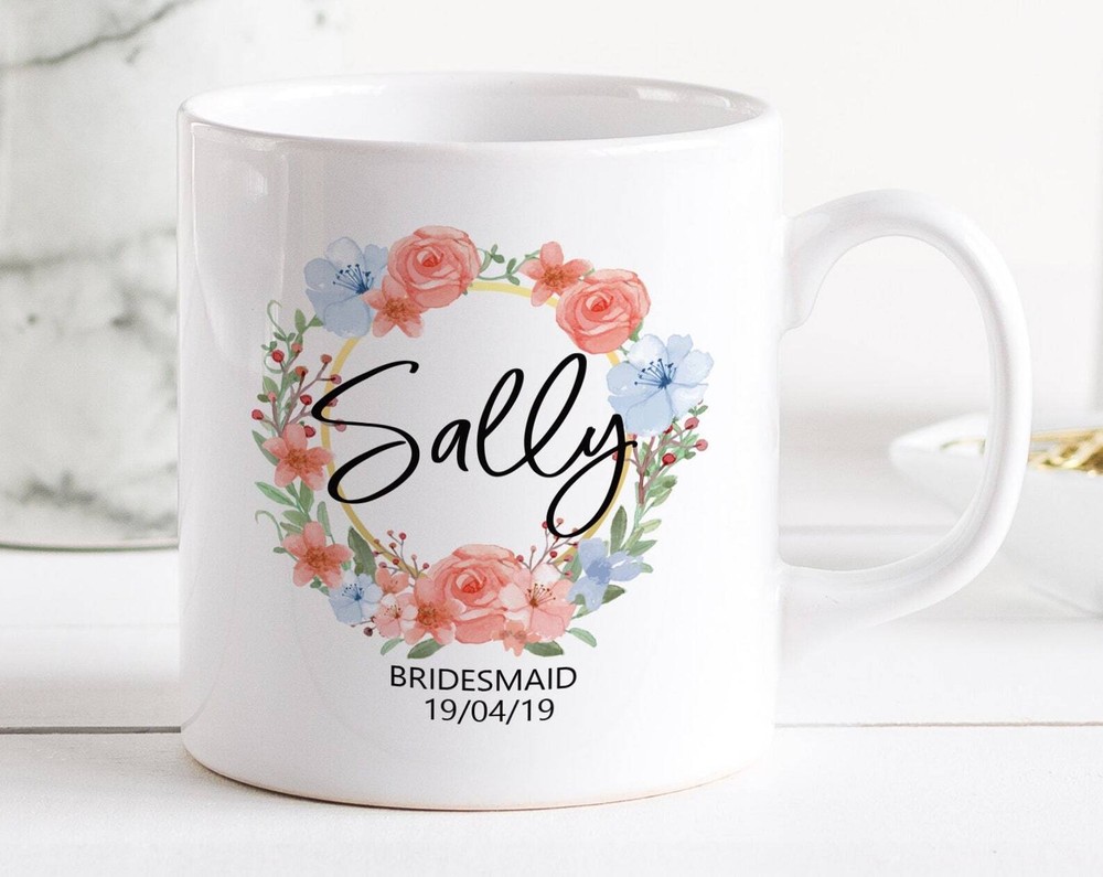 Custom Bridesmaid Mug Personalized Wedding Morning Gift for Bride